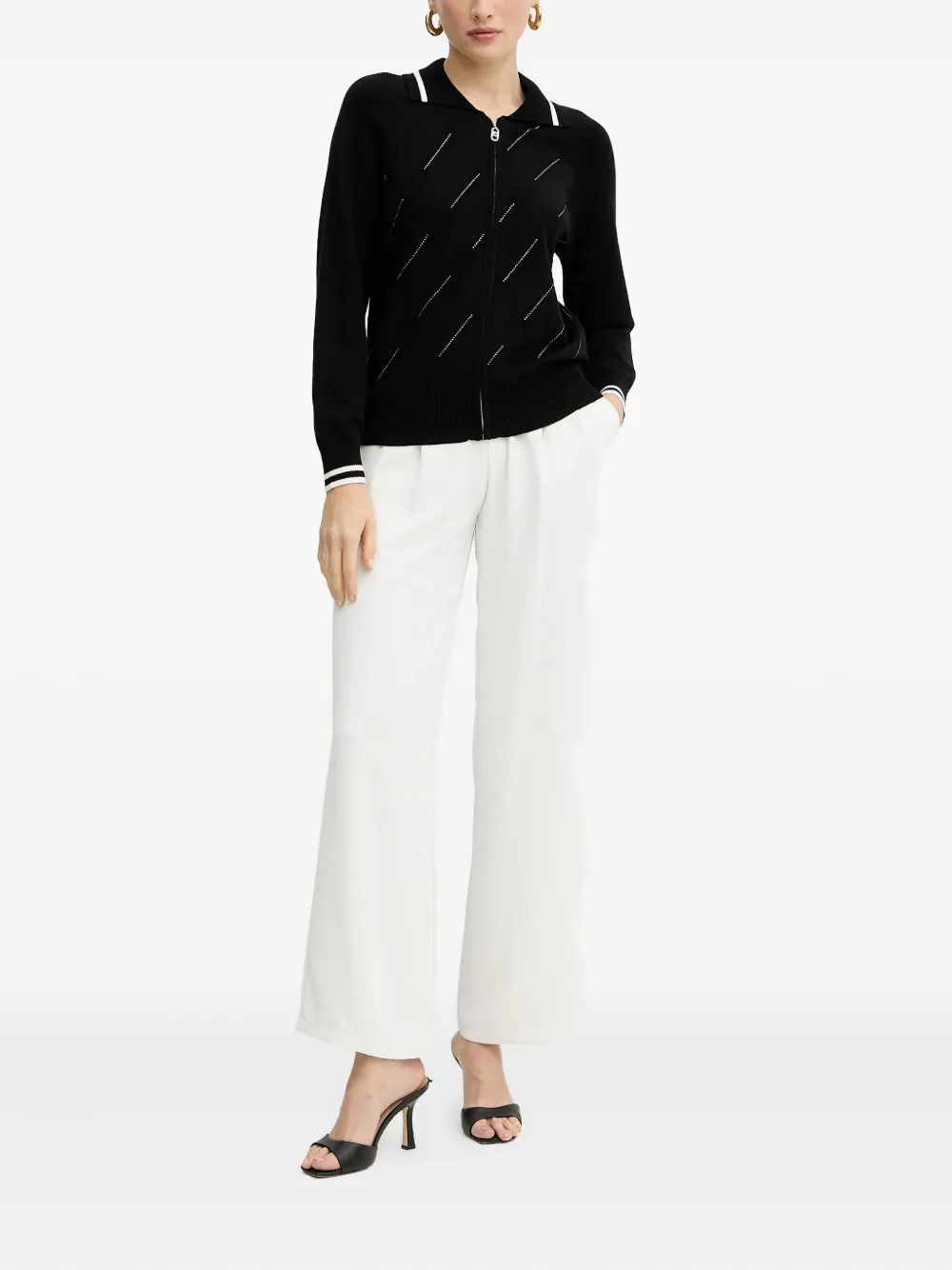 Liu •jo Zip-fastening Cardigan In Black