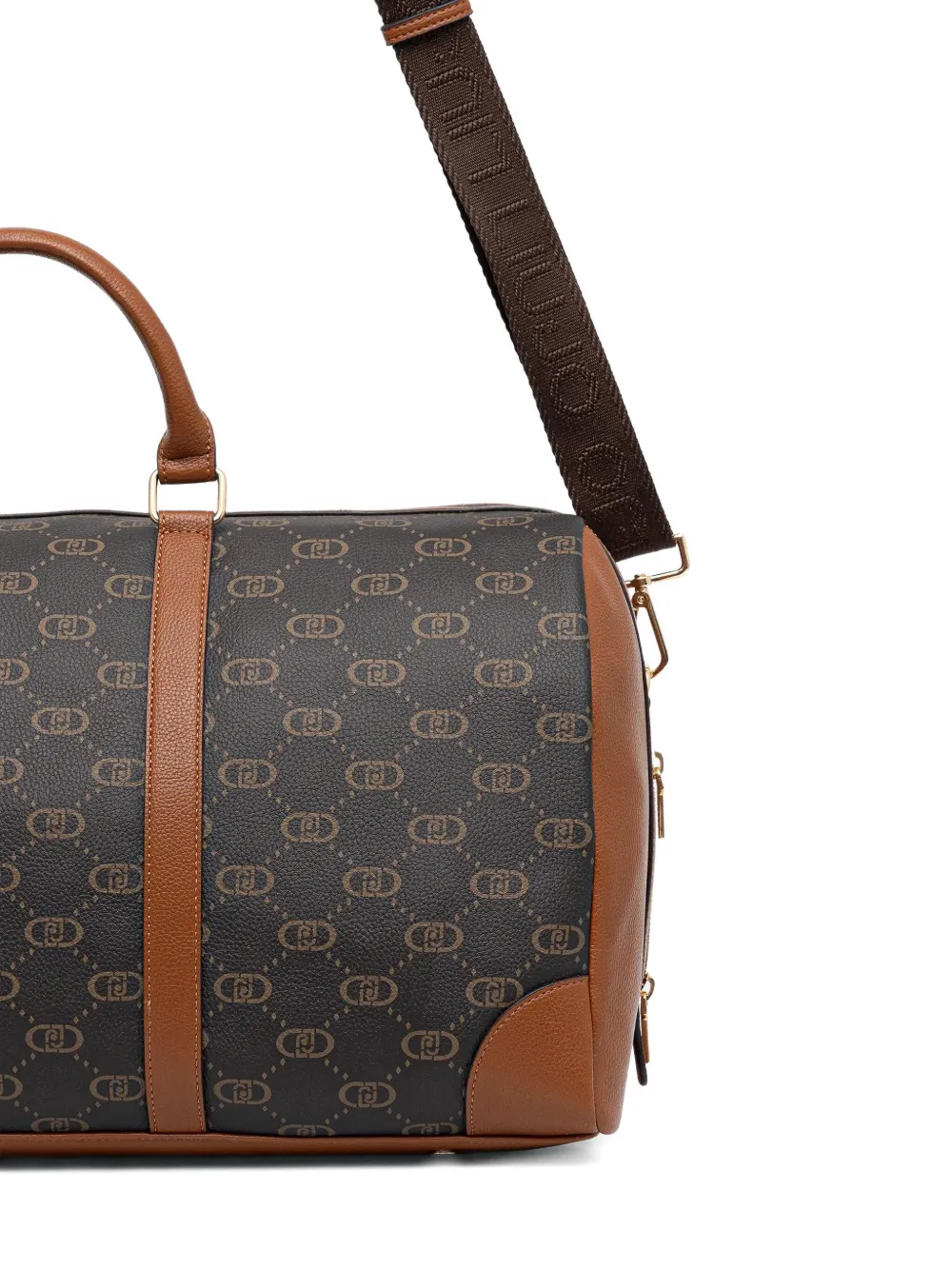 LIU JO Reistas met monogram-print en handgreep Bruin