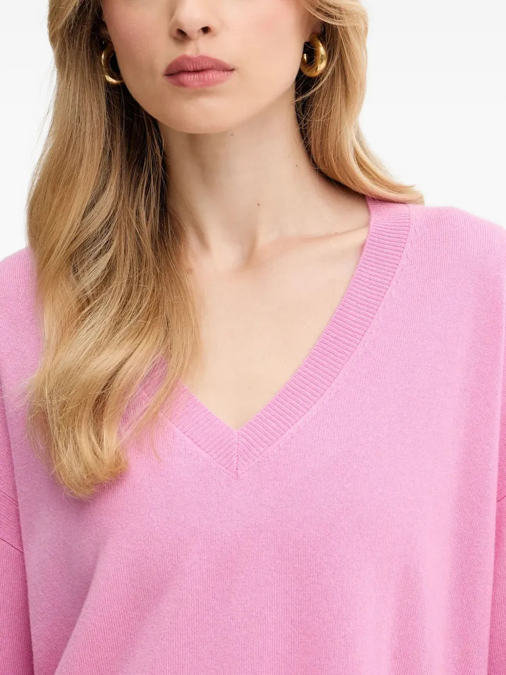 Liu •jo V-neck Sweater In Pink