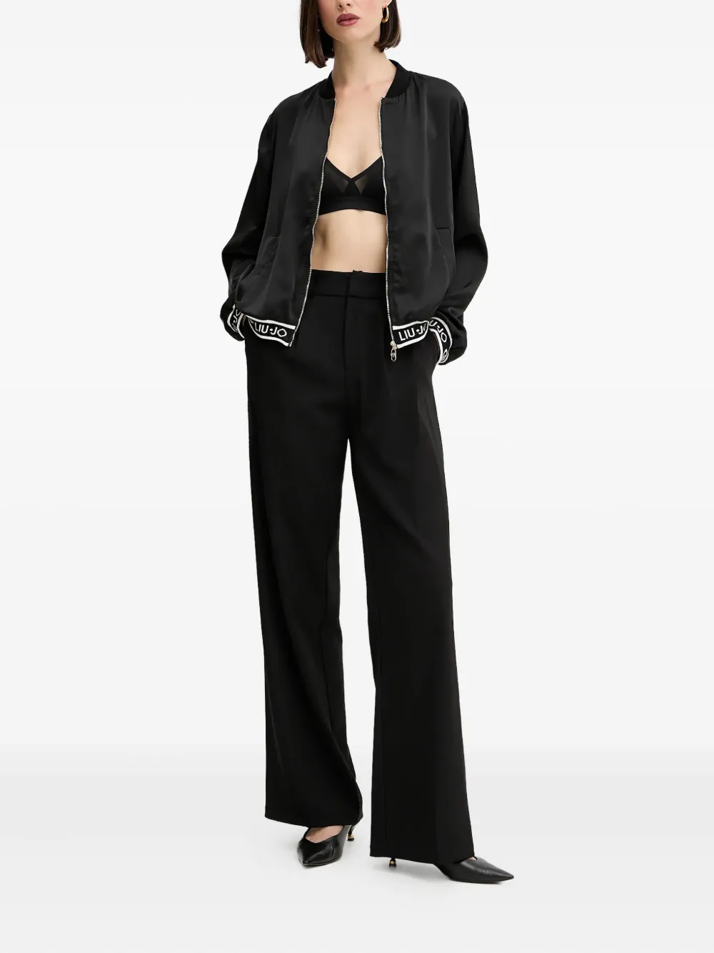 LIU JO zip-fastening logo-trim bomber jacket | Varsity Jackets | Image 2