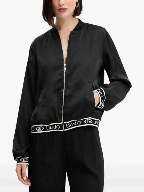 LIU JO zip-fastening logo-trim bomber jacket