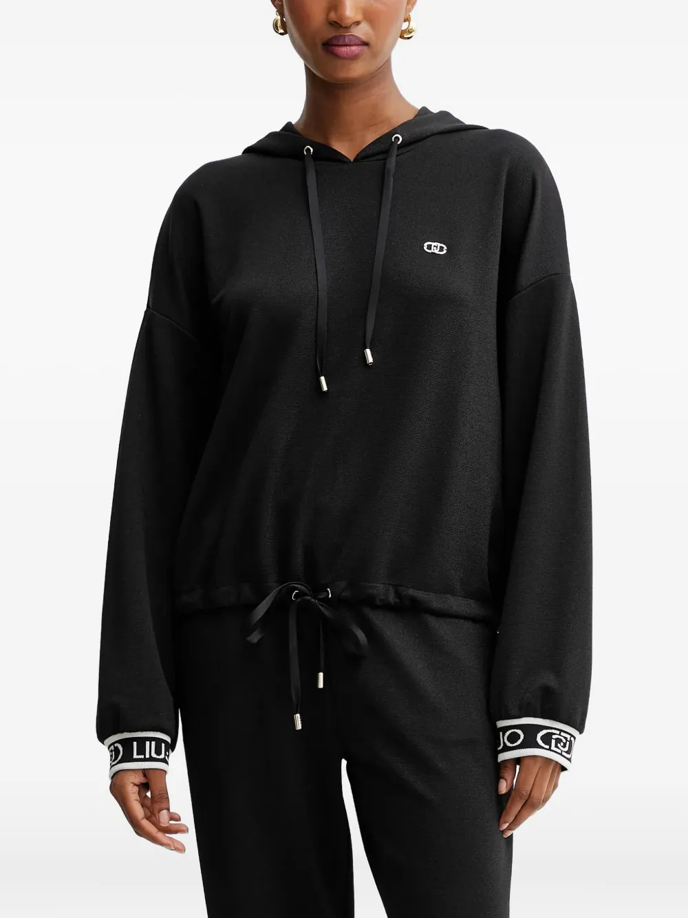 LIU JO drawstring-fastening sweater | Black | Image 1