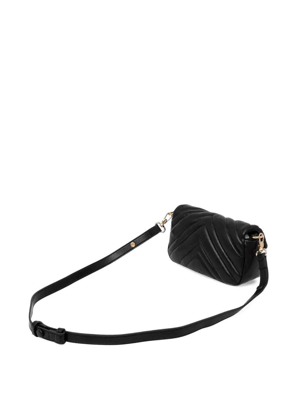 Liu •jo Chevron-pattern Crossbody Bag In Black