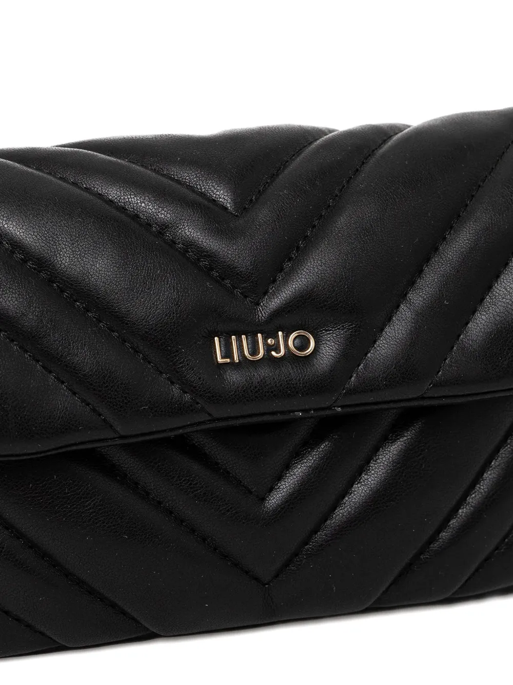 Liu •jo Chevron-pattern Crossbody Bag In Black