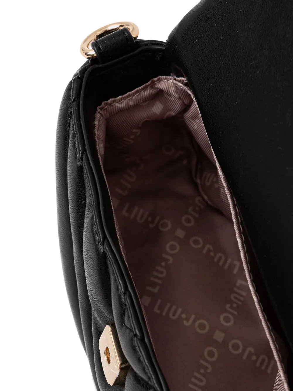 Liu •jo Chevron-pattern Crossbody Bag In Black