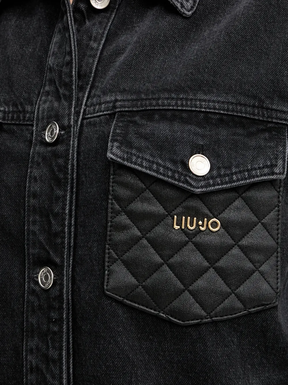 Liu •jo Quilted-pocket Jacket In Black