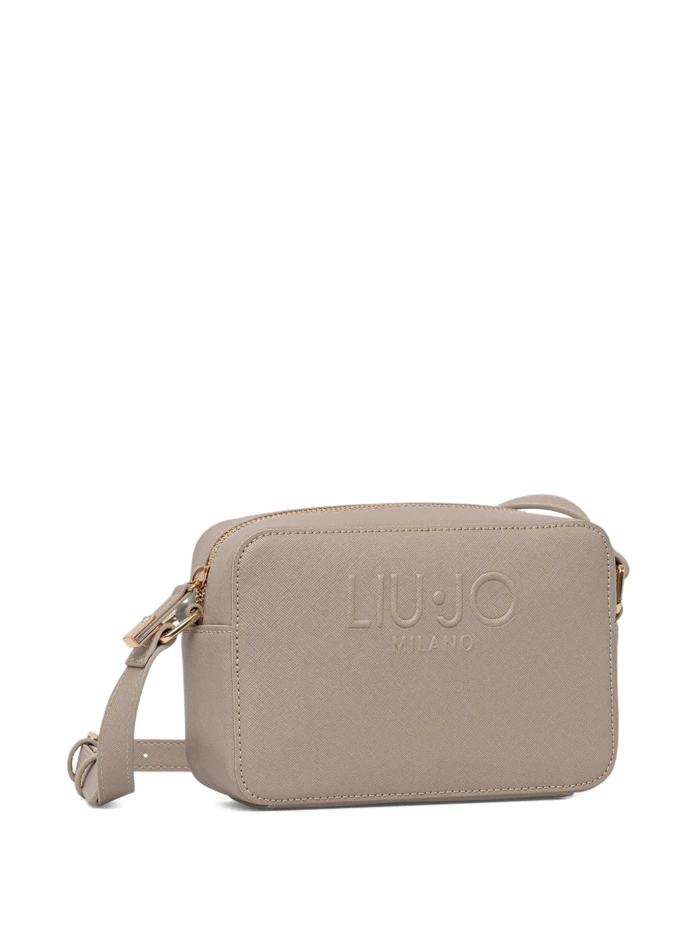 Liu •jo Logo-embroider Crossbody Bag In Neutral
