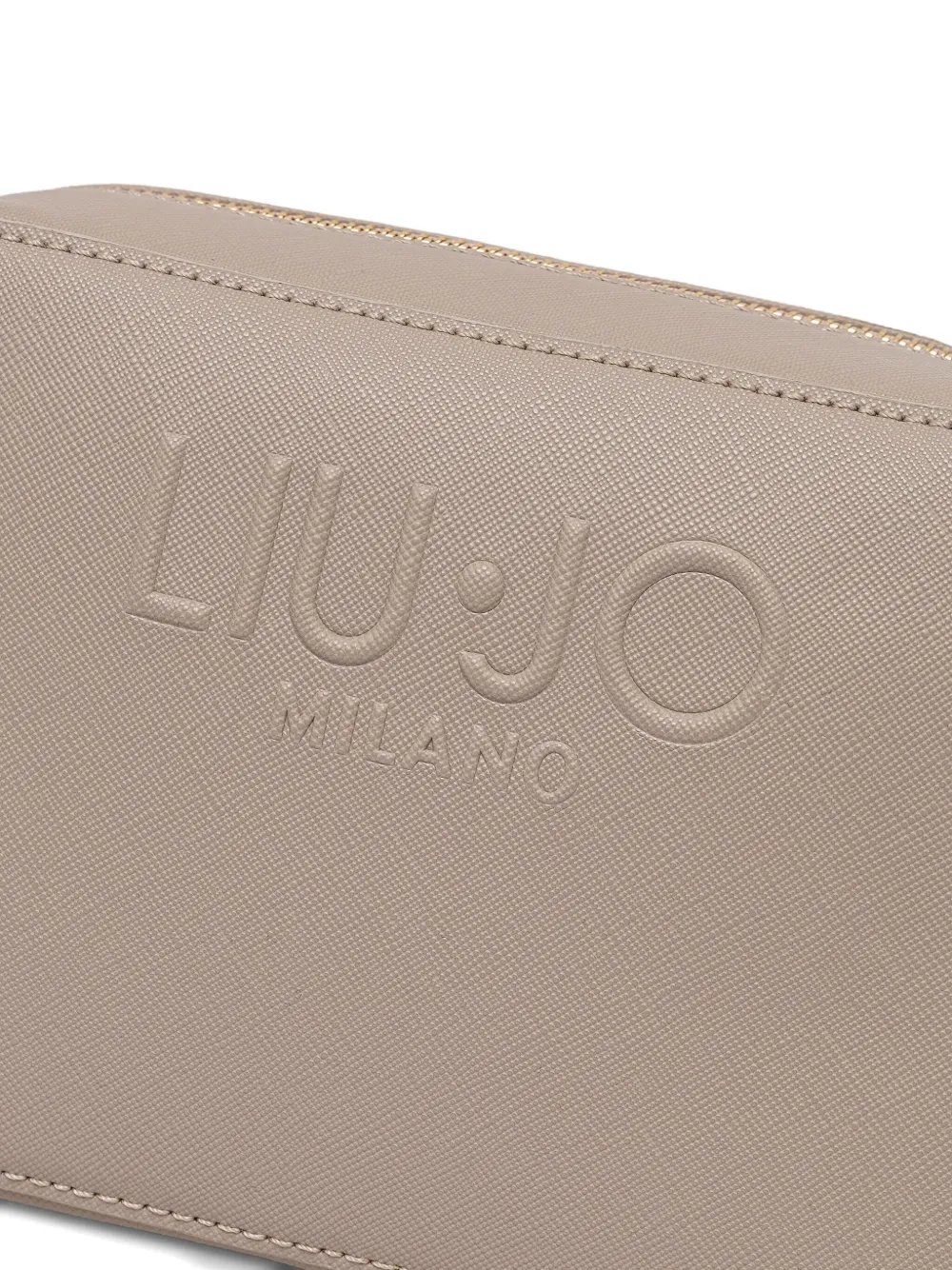 Liu •jo Logo-embroider Crossbody Bag In Neutral