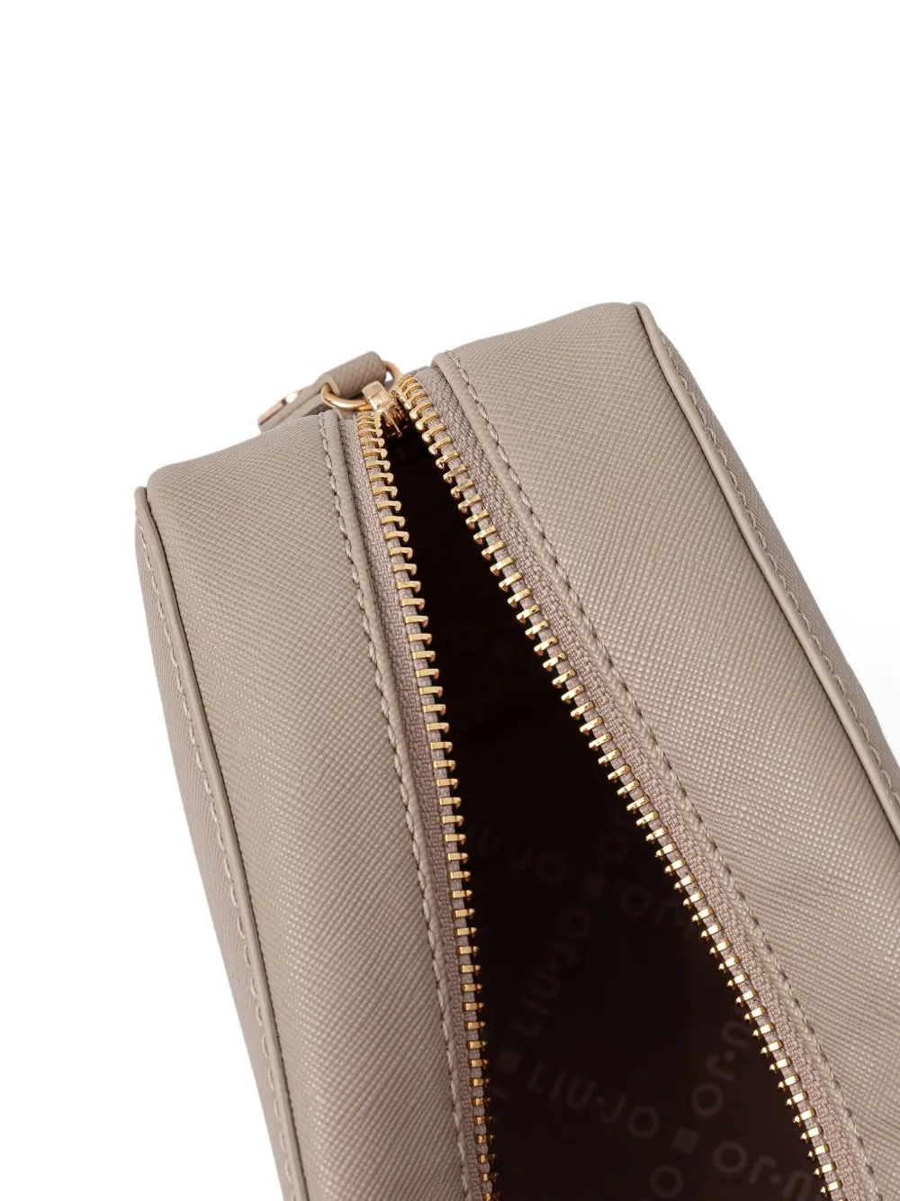 Liu •jo Logo-embroider Crossbody Bag In Neutral