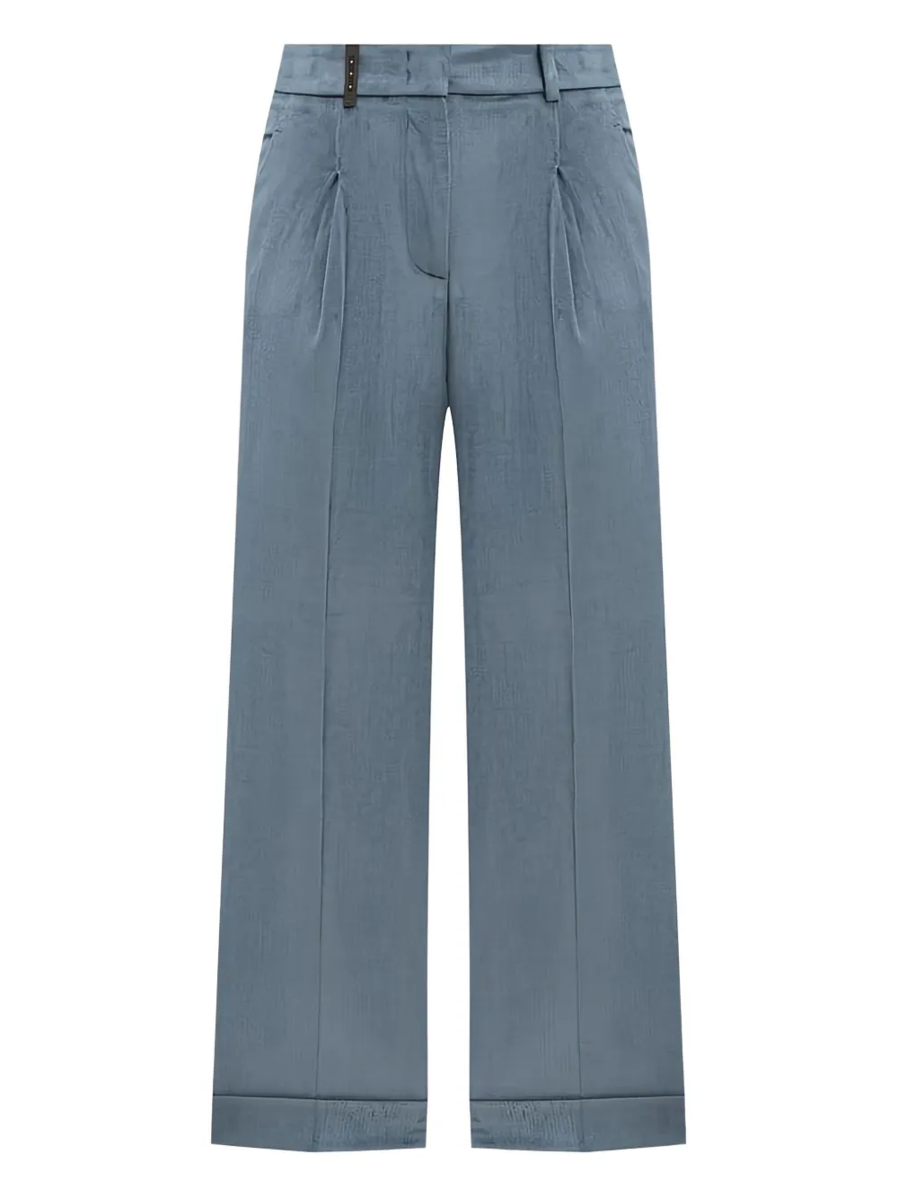 Peserico pleated-front cuffed-hem trousers | Blue | Image 1