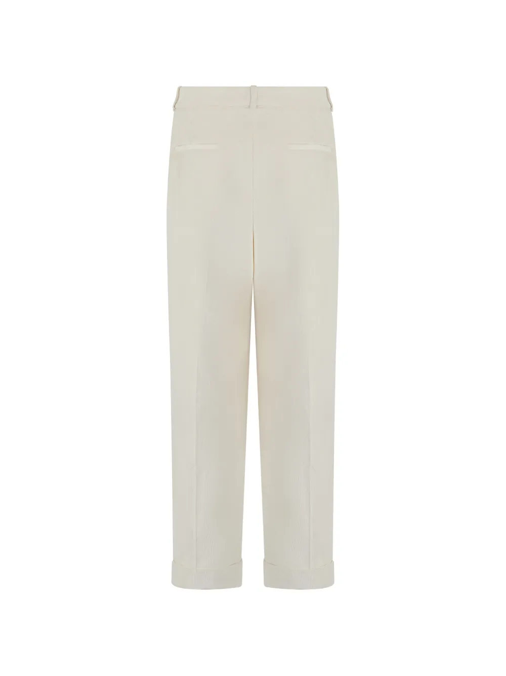 Peserico Broek met geplooide voorkant en manchetten Blauw