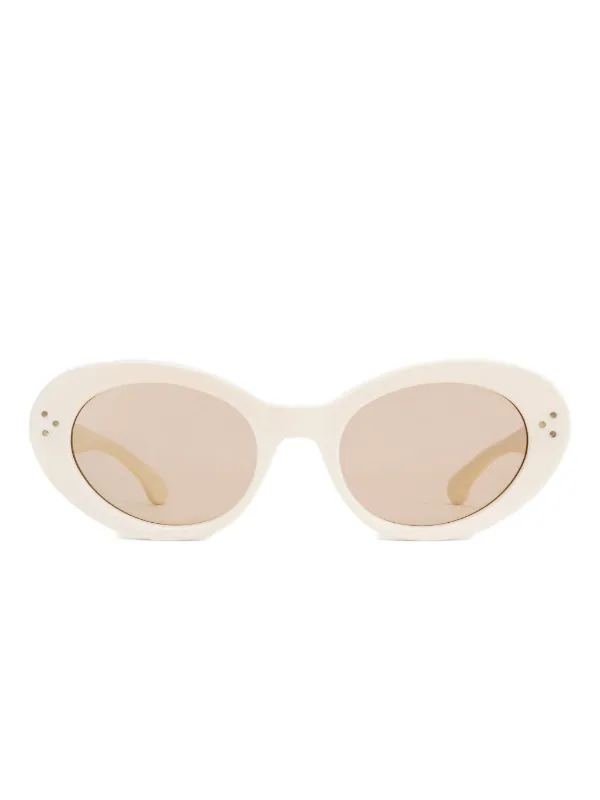 Sporty & Rich Oval Sunglasses Sporty & Rich oval-frame Sunglasses | Black | FARFETCH main image 4