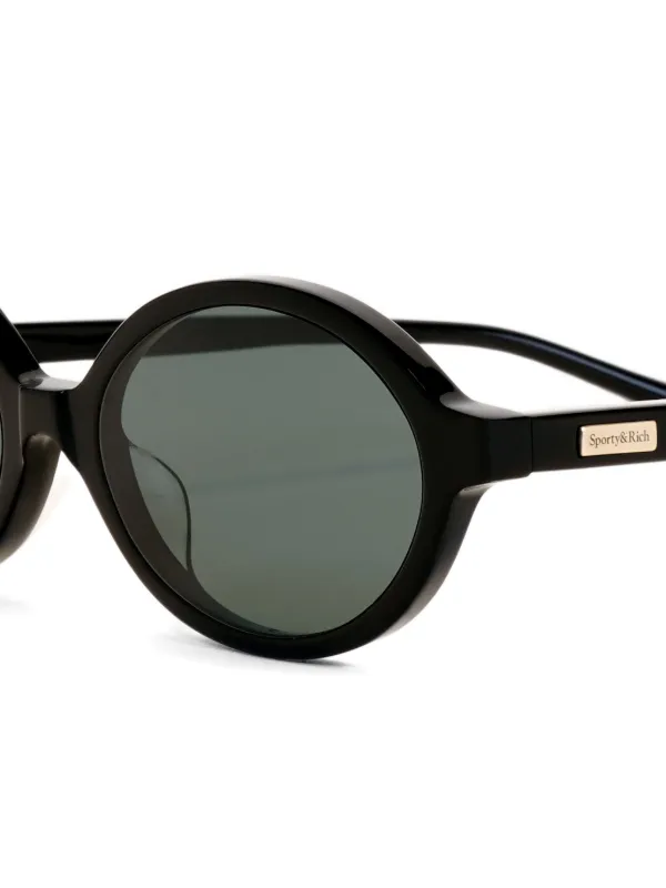 Sporty & Rich oval-frame Sunglasses | Black | FARFETCH
