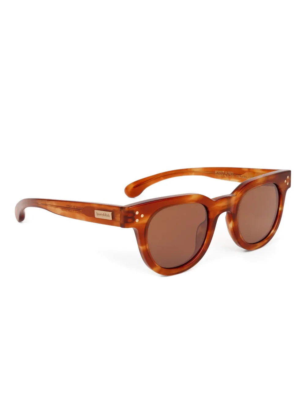 Sporty And Rich Tortoiseshell Round-frame Sunglasses In Brown