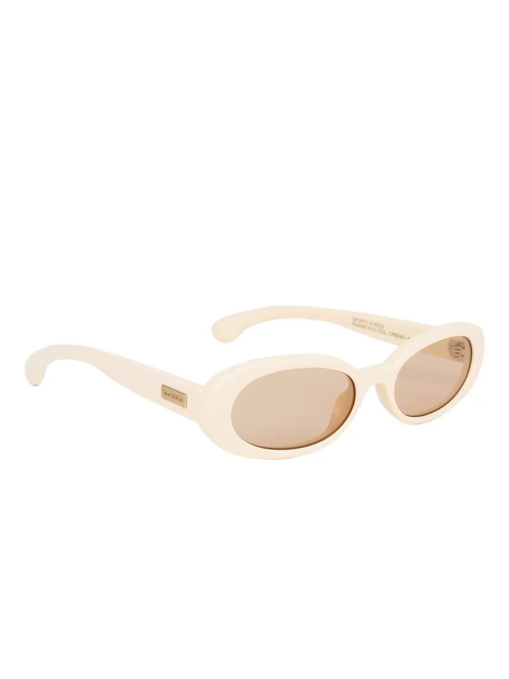 Sporty & Rich oval-frame sunglasses - Beige
