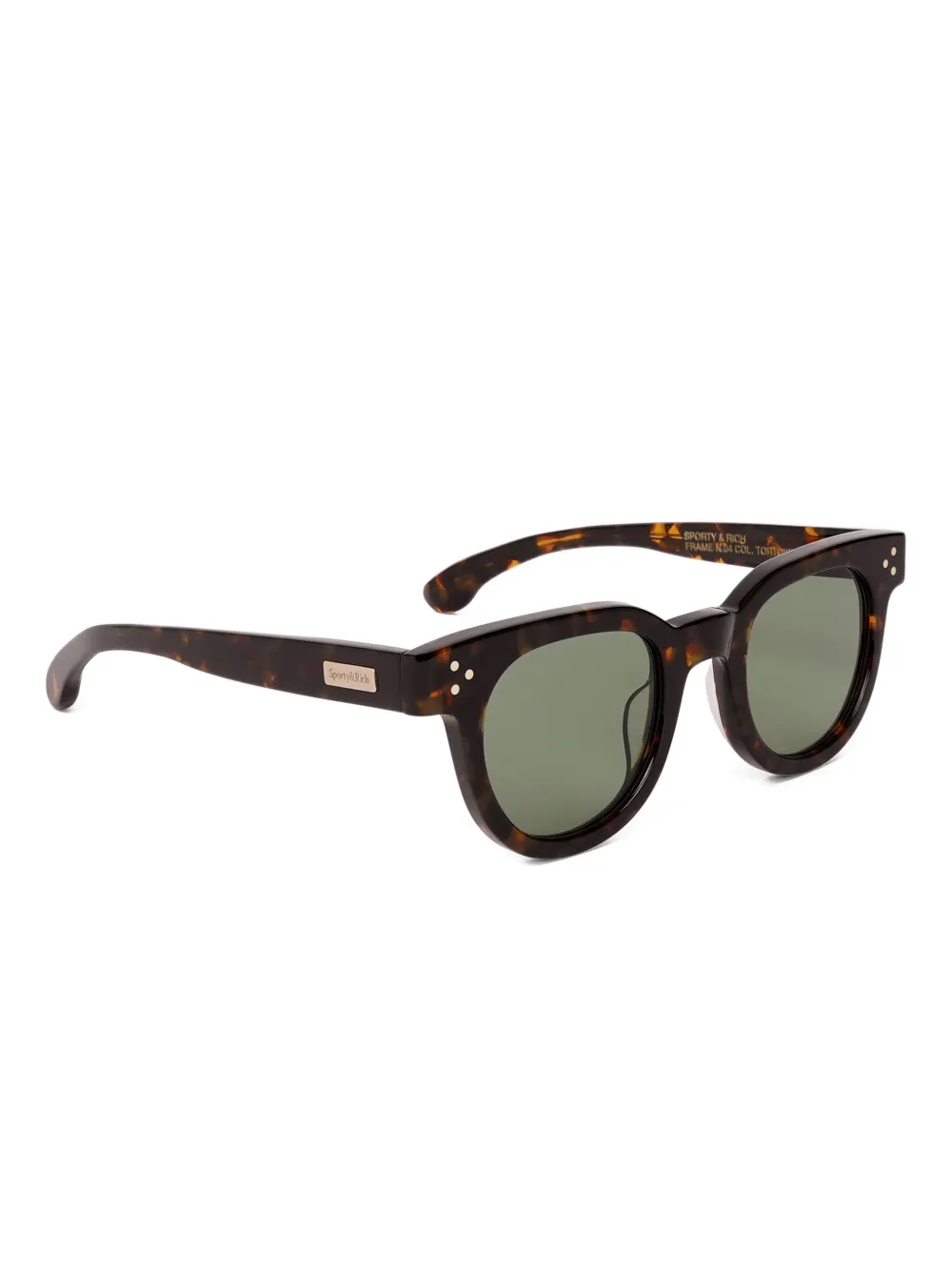 Sporty & Rich tortoiseshell round-frame sunglasses - Bruin