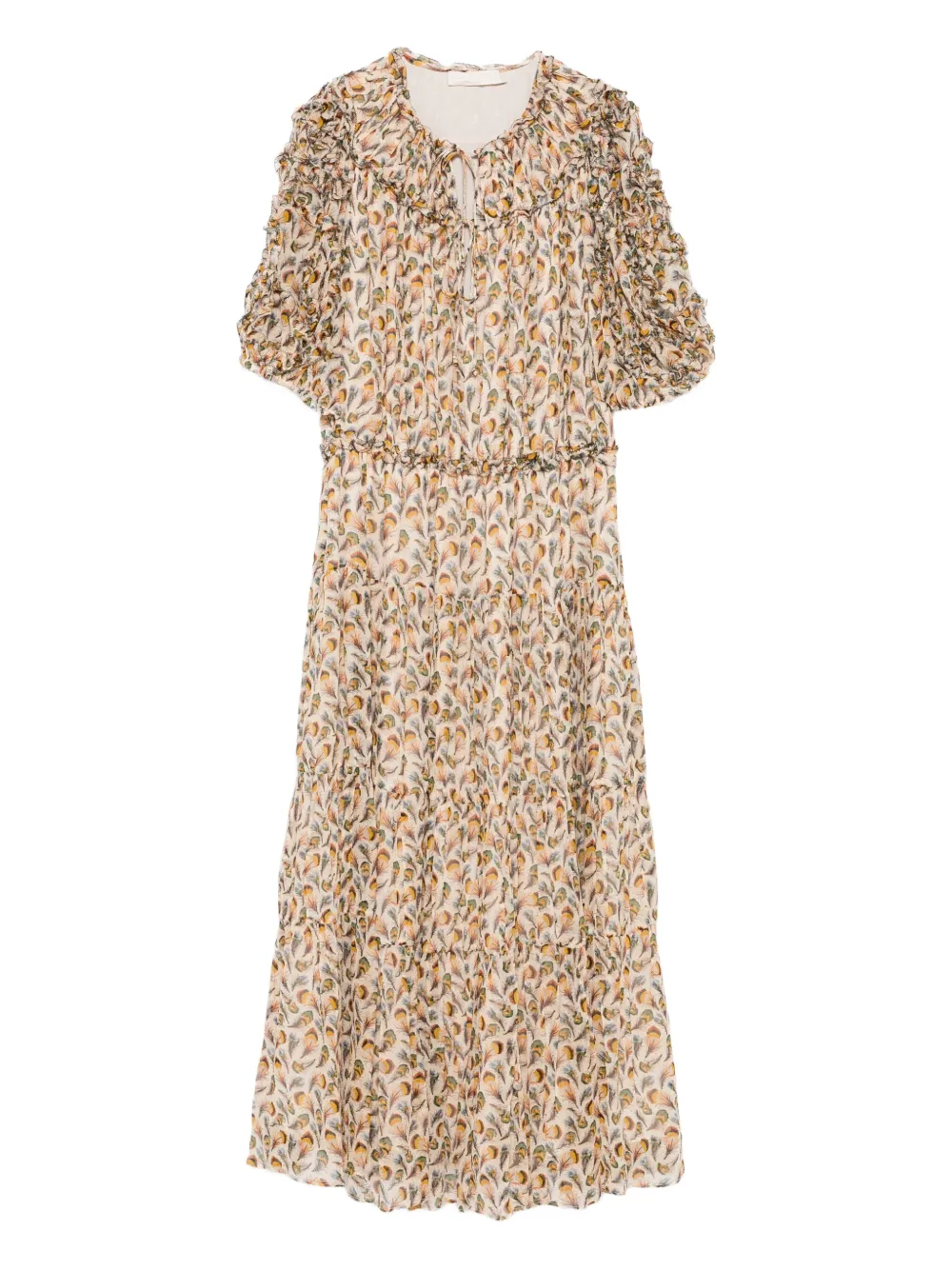 Ulla Johnson ruffled floral-print midi dress | Neutrals | Image 1