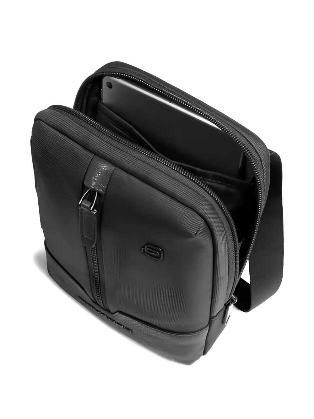 PIQUADRO Crossbodytas met ritsdetail Zwart