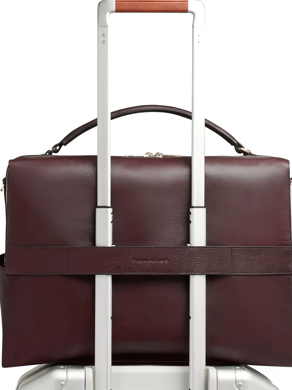 PIQUADRO zip leather laptop bag – Brown