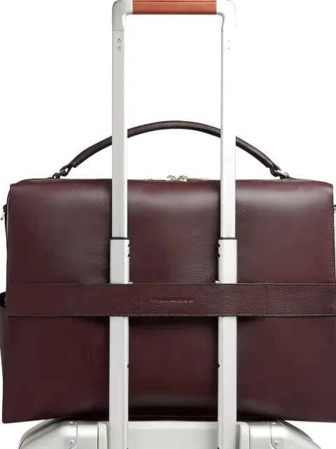 PIQUADRO zip leather laptop bag