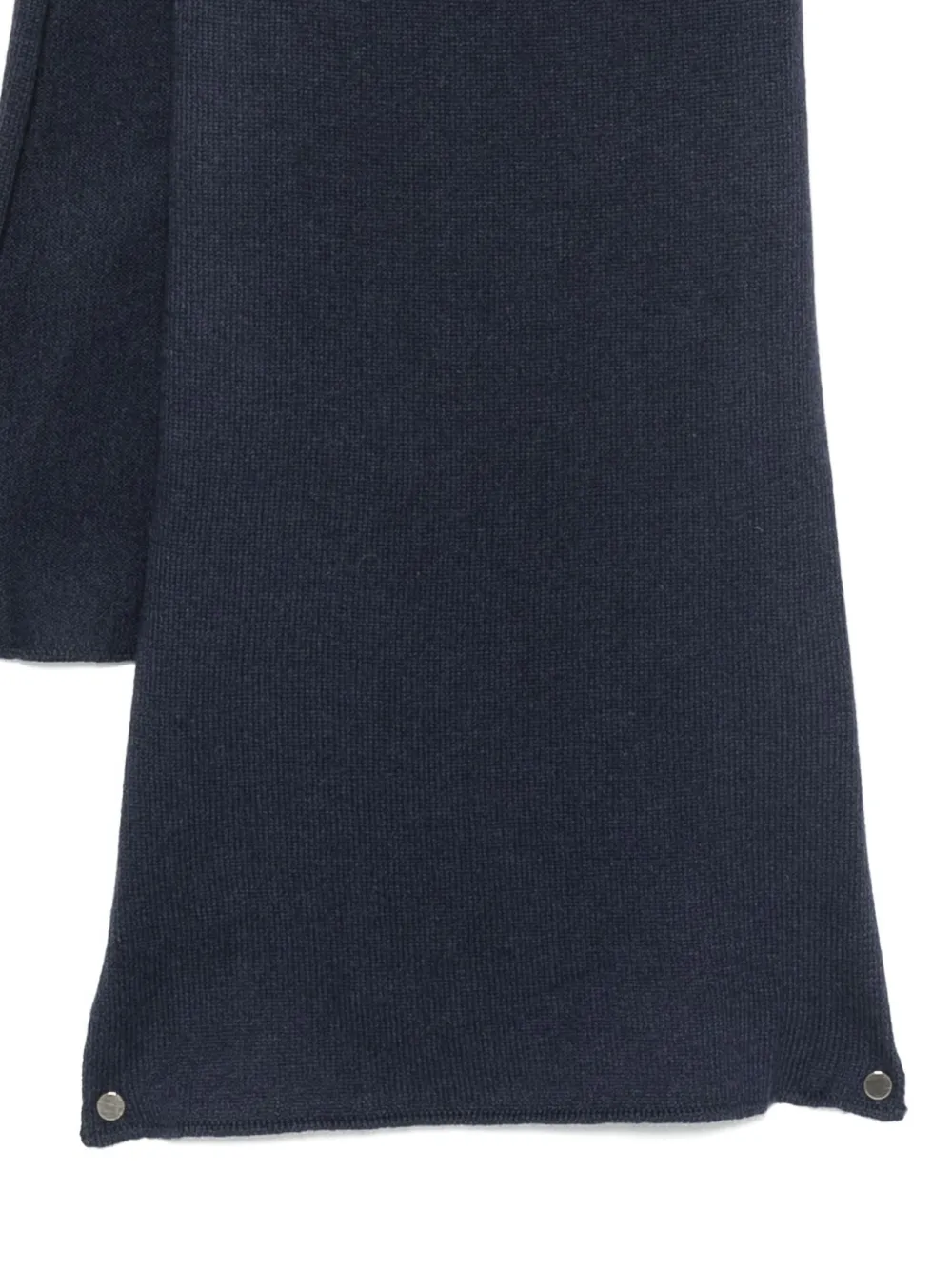 Fedeli Rectangular Knitted Scarf In Blue