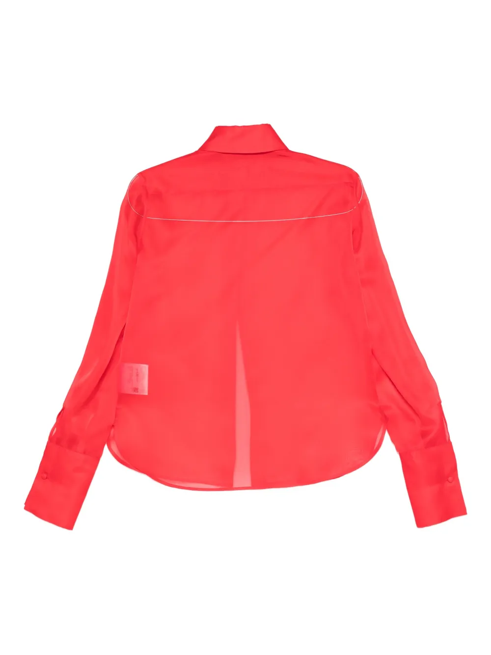 Kiton Shirt met doorzichtige vlakken - Rood