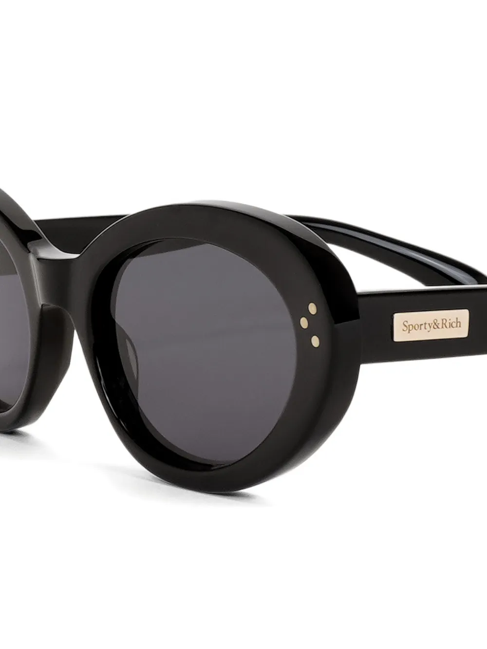 Sporty & Rich Zonnebril met ovaal montuur Zwart