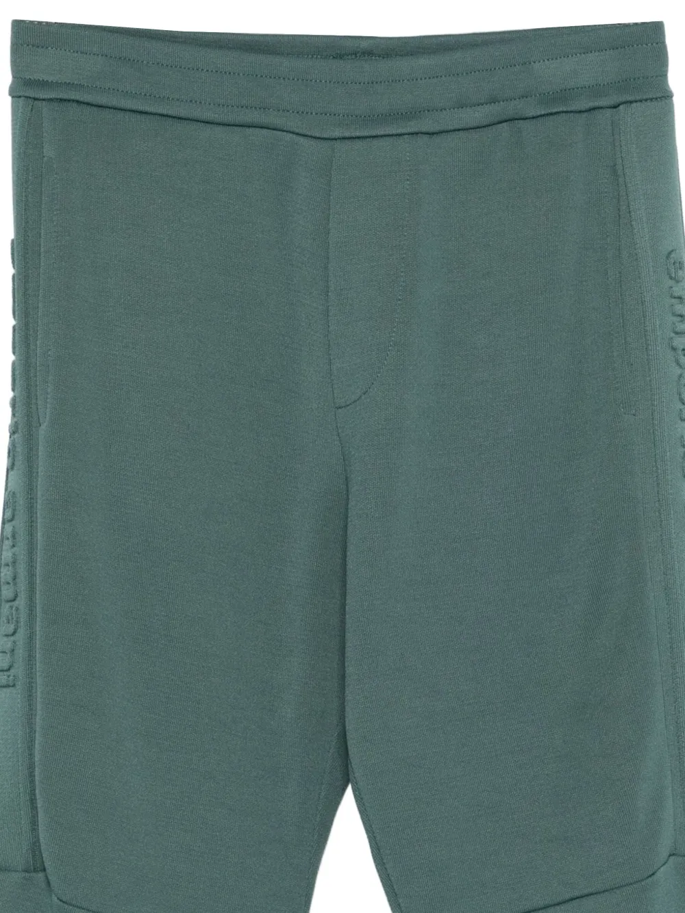 Emporio Armani Kids Trainingsbroek met logo-reliëf en vlakken Groen