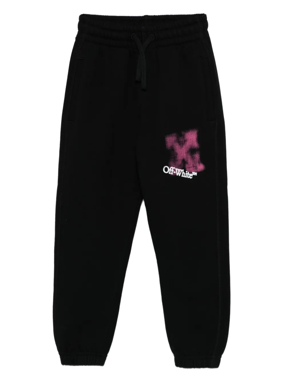 Off-White Kids spray-print sweatpants | Black | Image 1