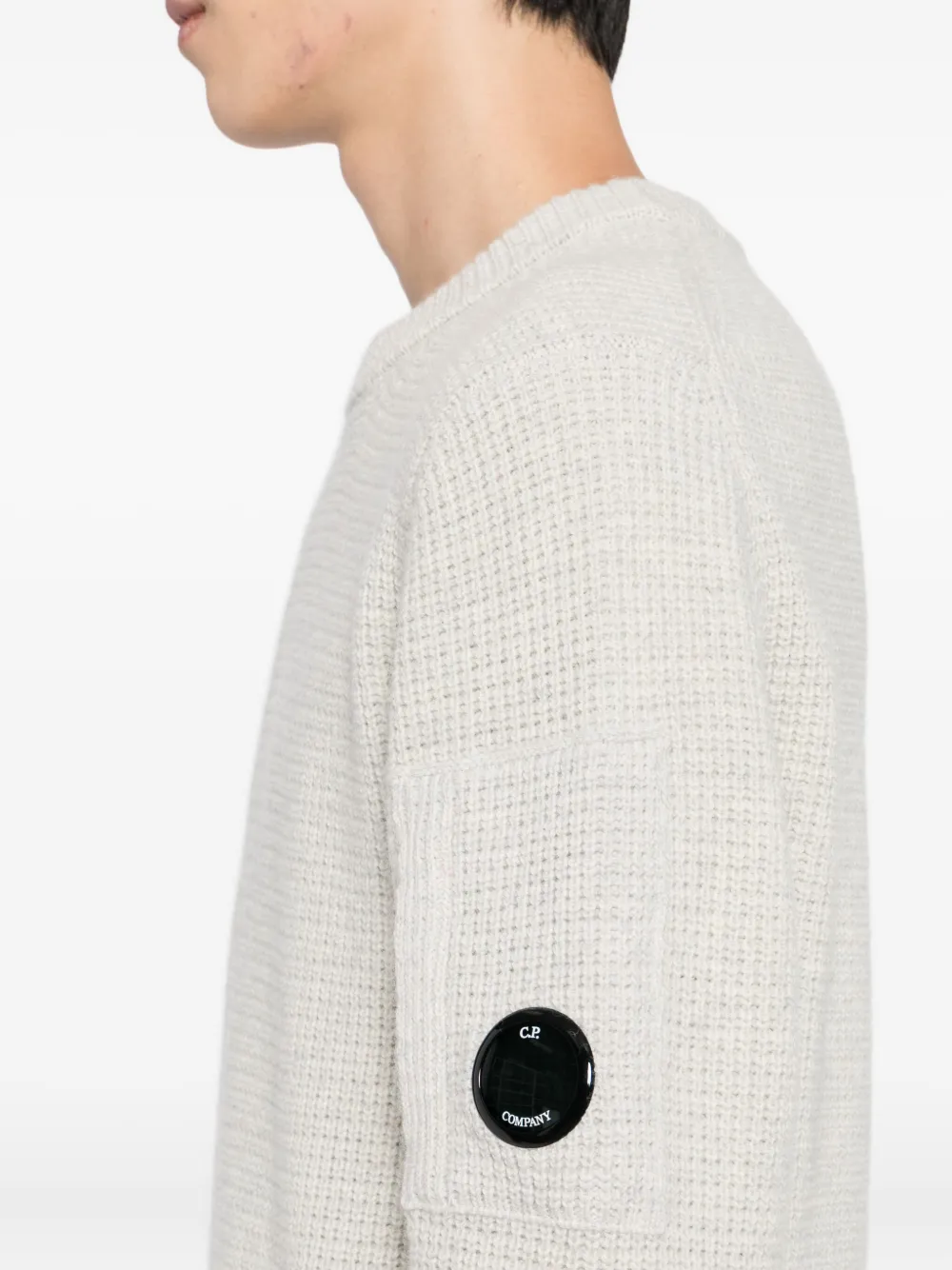 C.P. Company Trui met logopatch Grijs