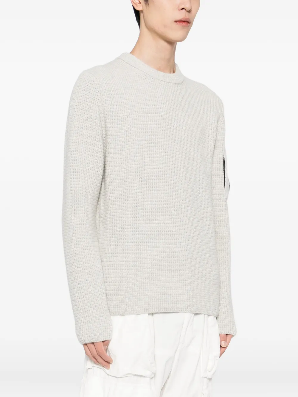 C.P. Company Trui met logopatch Grijs