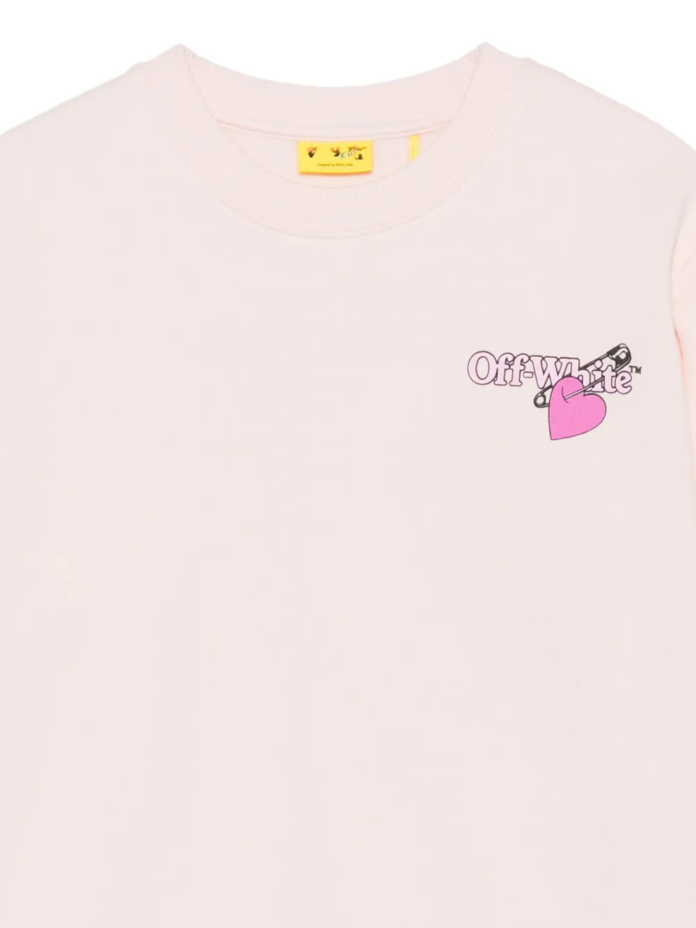Off-White Kids Sweater met grafische print Roze