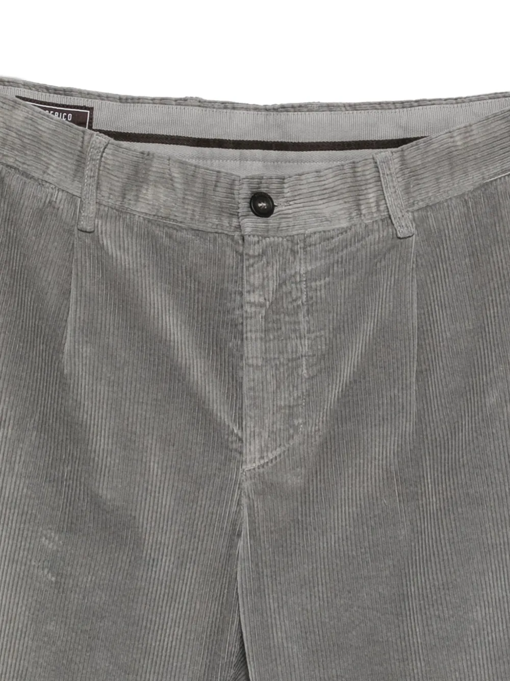 Peserico Geplooide ribfluwelen broek Grijs