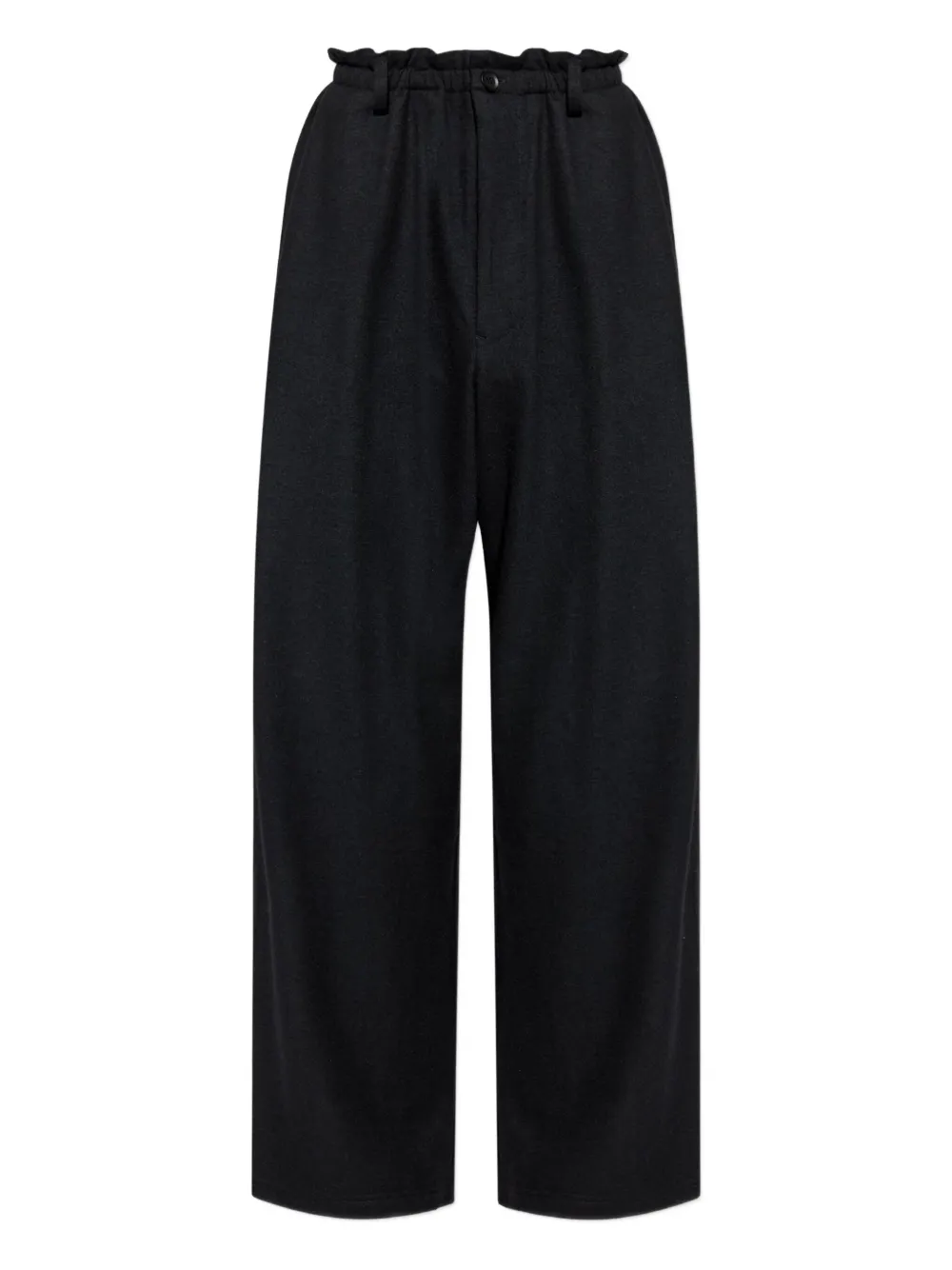 Yohji Yamamoto elasticated-waist wool trousers | Black | Image 1