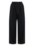 Yohji Yamamoto elasticated-waist wool trousers - Black