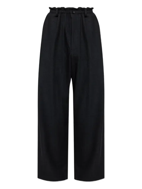 Yohji Yamamoto elasticated-waist wool trousers
