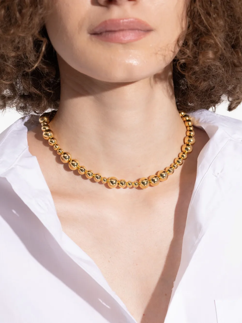 LIE STUDIO Elly beaded necklace - Goud