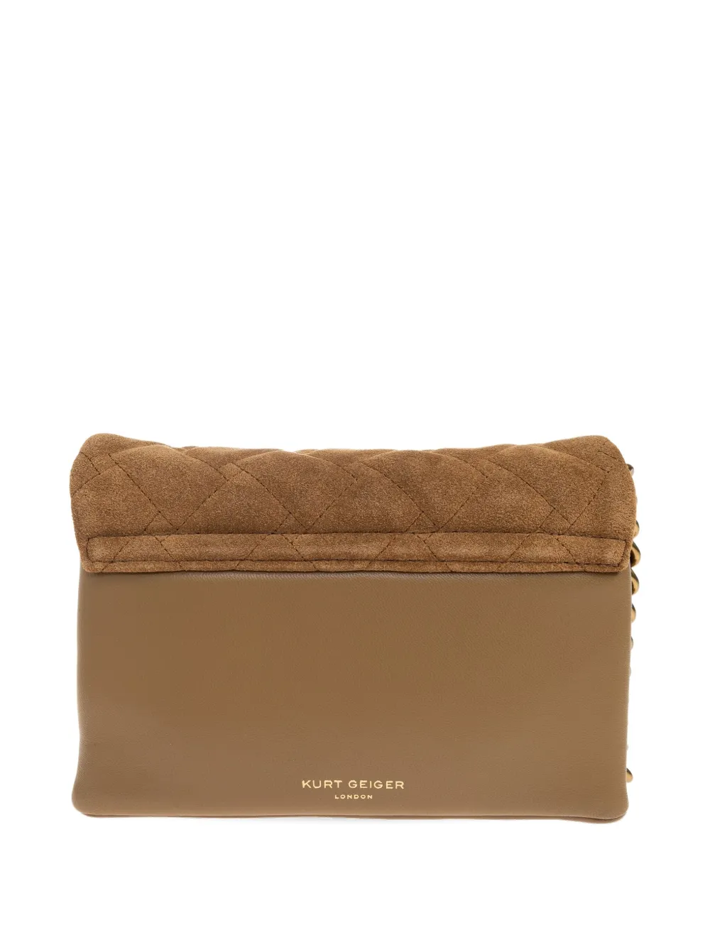 Kurt Geiger Mini Kensington Quilted Cross Body Bag In Brown