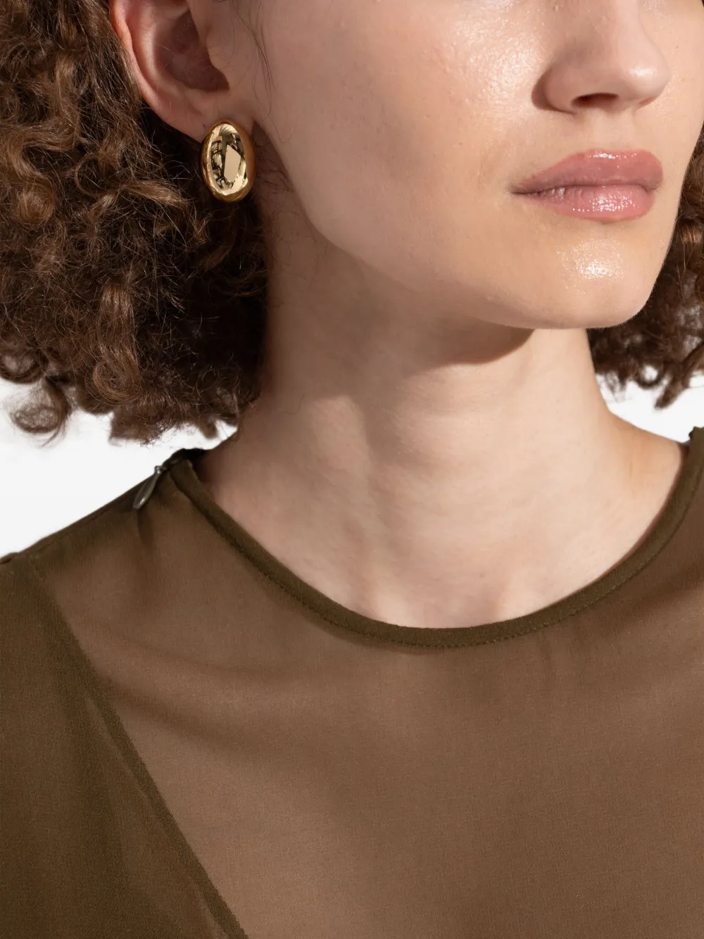 LIE STUDIO 18K gold Camille stud earrings - Goud