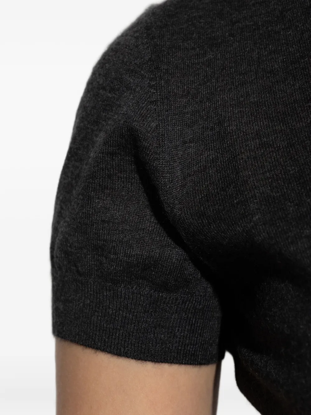Givenchy Fitted Crew Neck Short Sleeve Knitwear In Black