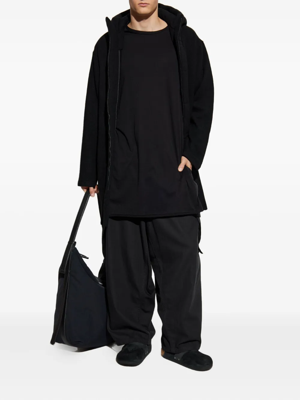 Yohji Yamamoto side-split T-shirt - 1