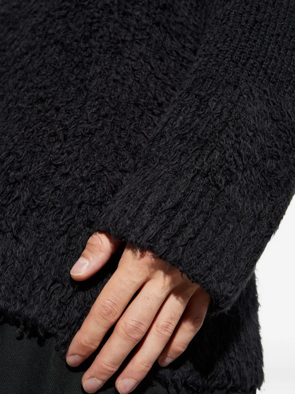 Yohji Yamamoto Ribbed-knit Jumper In Black