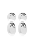 LIE STUDIO double-sphere earrings - Silver