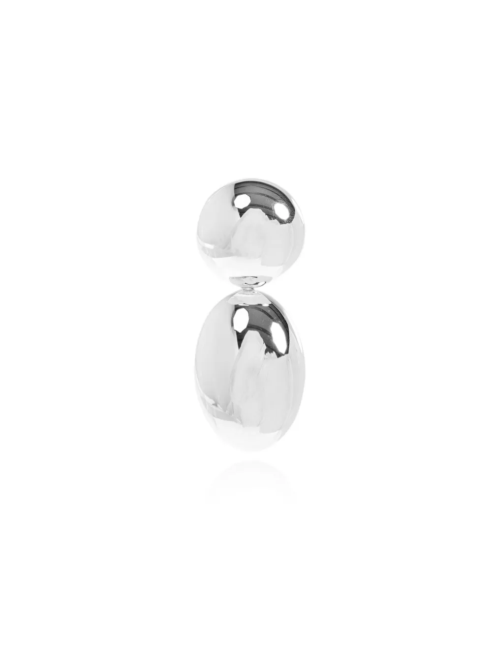 Lie Studio Double-sphere Earrings In Silver