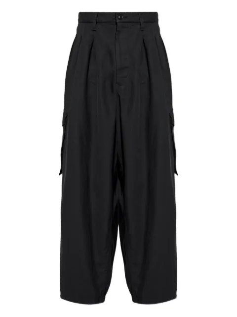 Yohji Yamamoto pleated cargo trousers