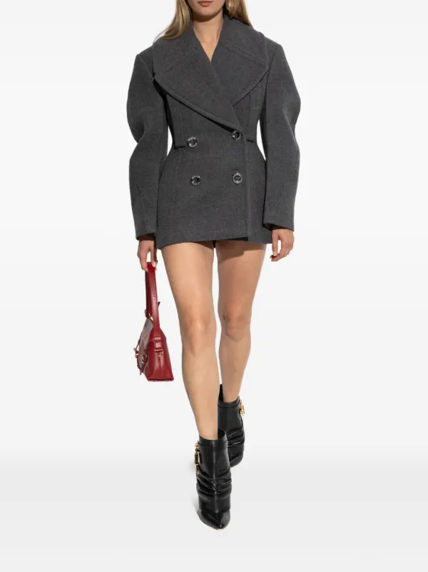 Givenchy Cocoon Peacoat | Grey | FARFETCH