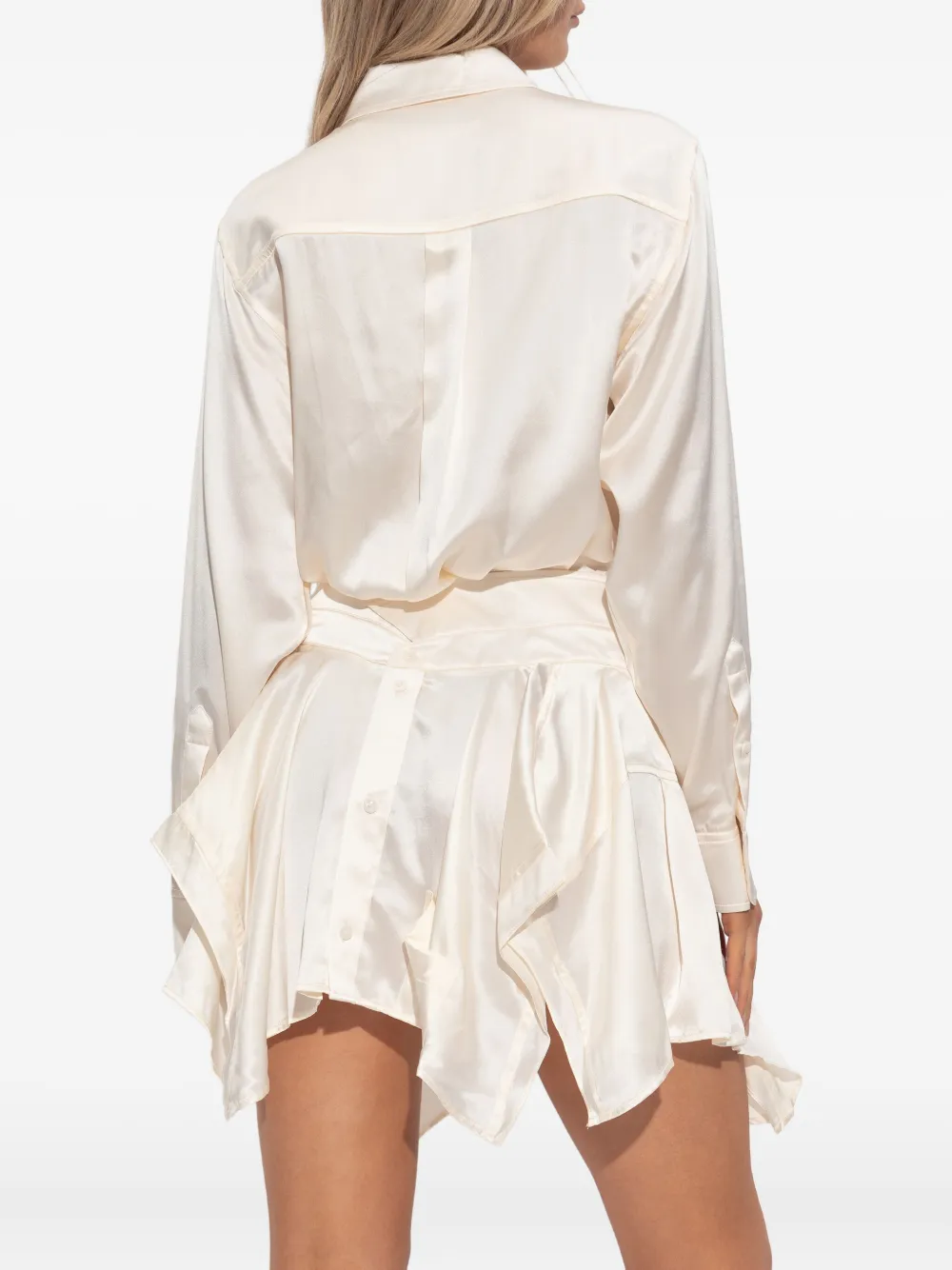 Alexander Wang Silk Midi Dress In Neutral