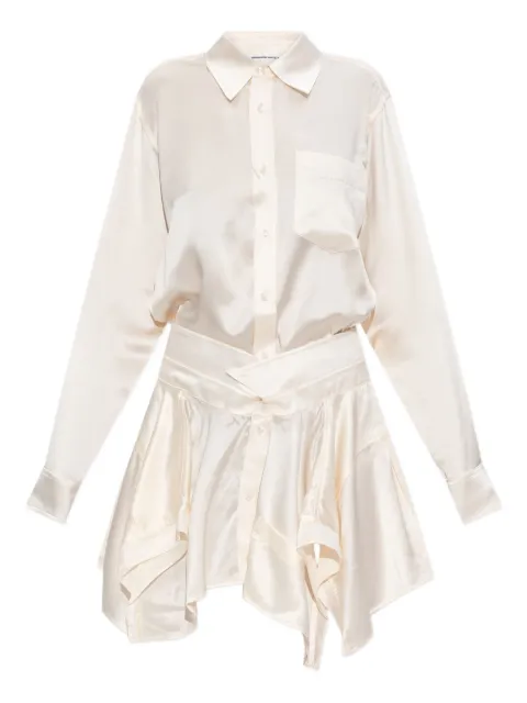 Alexander Wang vestido midi de seda