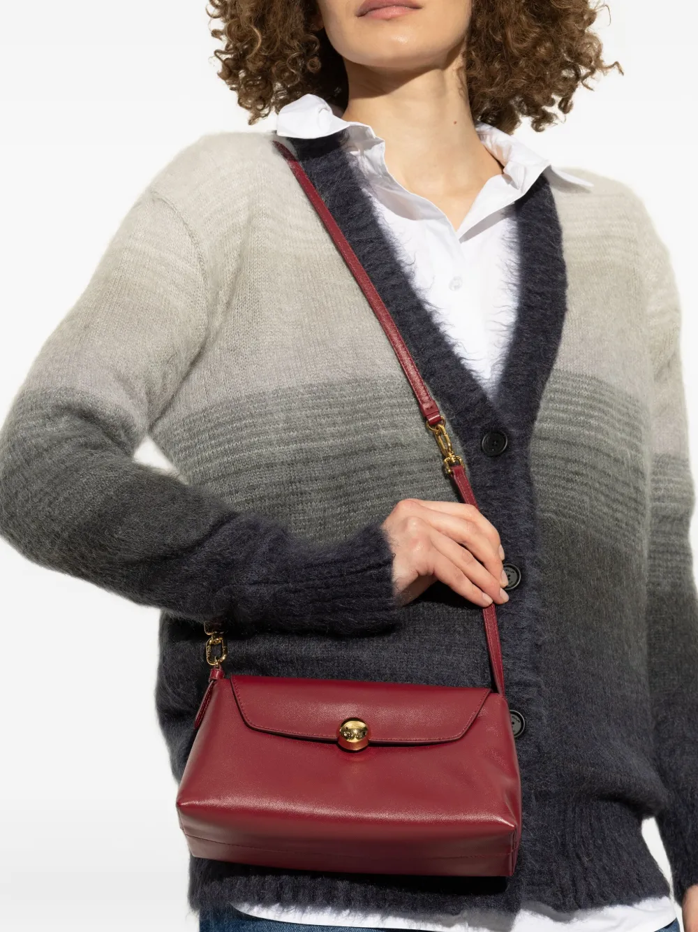 Furla flap-closure leather tote bag - Rood