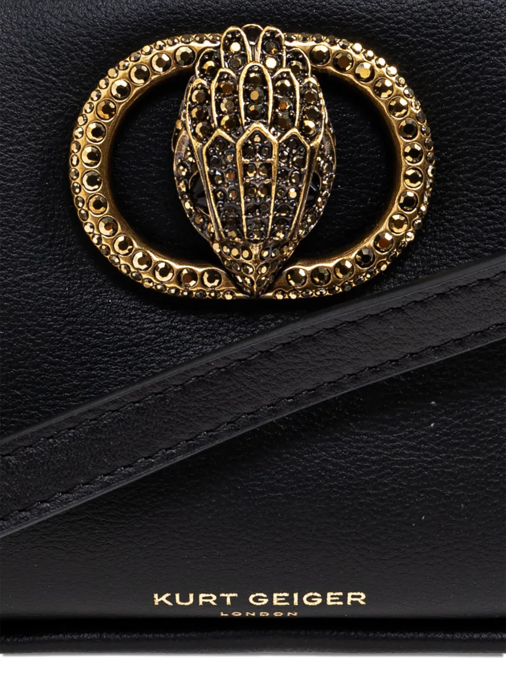 Kurt Geiger Chelsea Crystal-embellished Camera Bag In Black